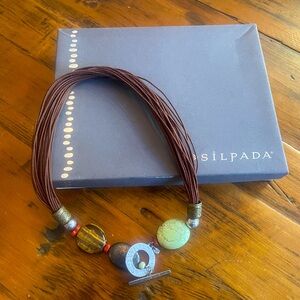 Silpada Design Necklace With .925 Sterling Silver And Semi Precious Stones